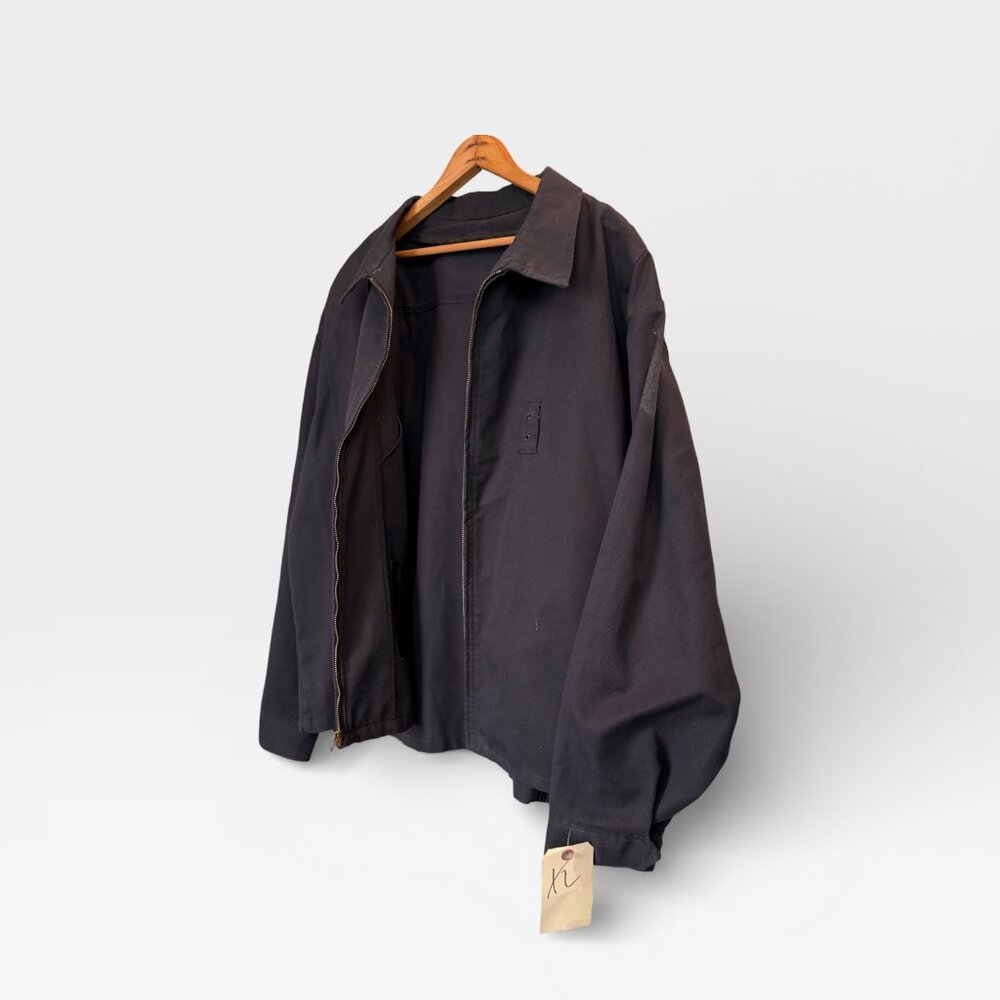 Vintage Horace Small Navy Blue Boxy Harrington Jacket